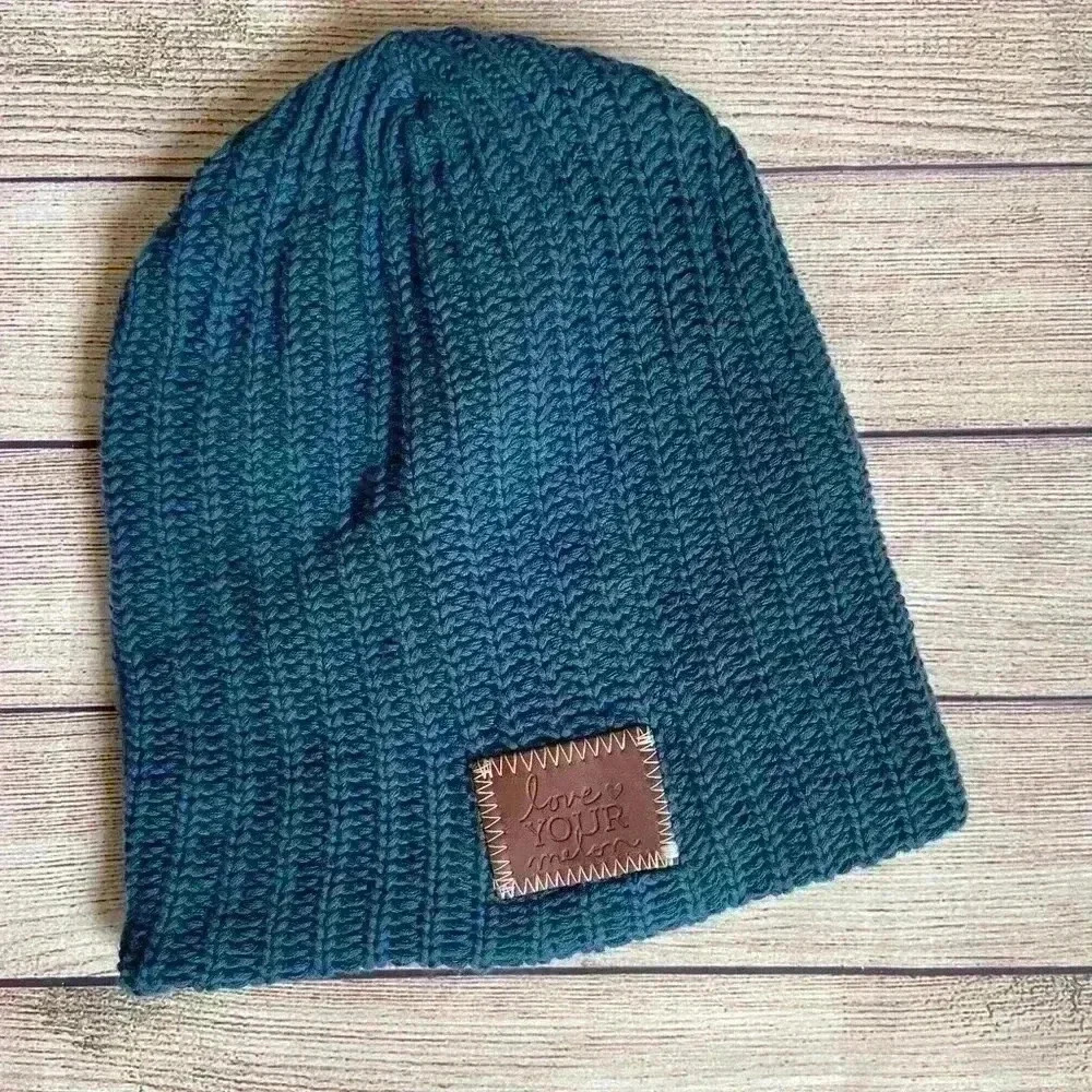 Love Your Melon Blue Knit Beanie Hat MADE IN USA